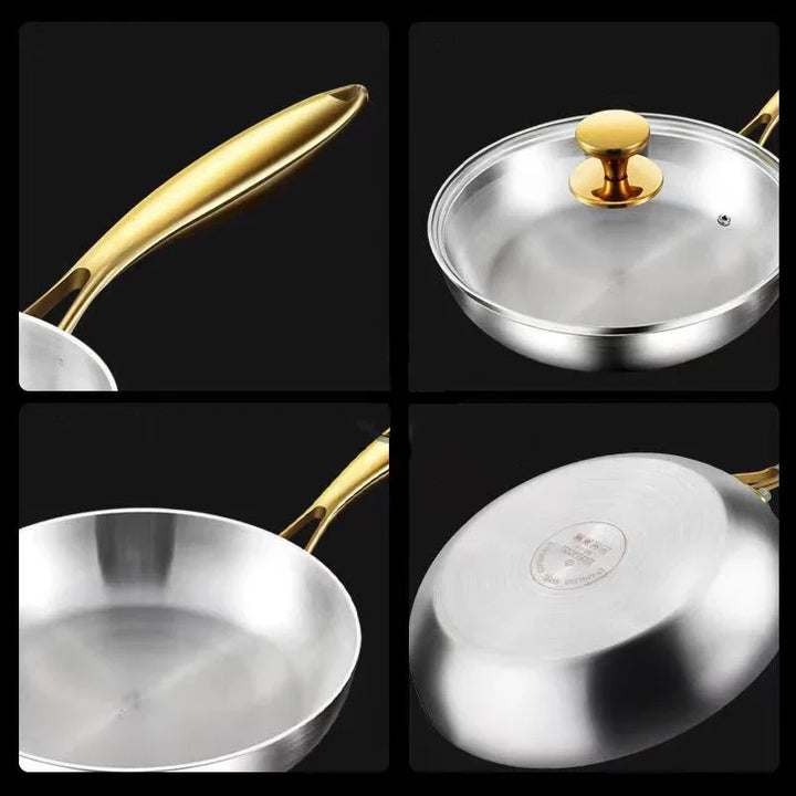 ChefSteel – Professionelle Edelstahl-Bratpfanne für Gas- & Induktionsherde