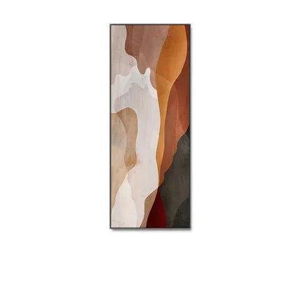 Moderne abstrakte Brauntöne Beige vertikale Wandkunst Fine Art Leinwanddrucke Bilder für Eingangsbereich Wohnzimmer Flur nordische Wohnkultur | Karnz