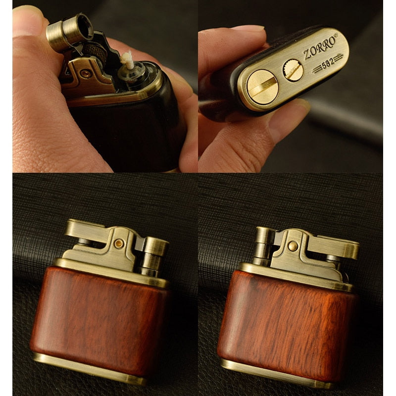 Holz Vintage Funken Petroleum Feuerzeug | Karnz