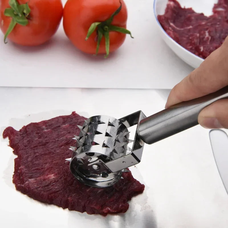 Karnz | SteelTender Fleischklopfer | Edelstahl Fleischzartmacher mit Schlagkopf | Für Steak, Schnitzel & Schweinefleisch | 18 cm