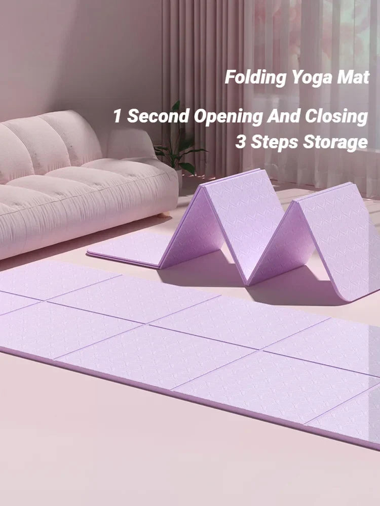 Karnz | YogaMat FlexFold | Faltbar & Lightweight | Doppelseitige Rutschsicherheit | Umweltfreundliches TPE
