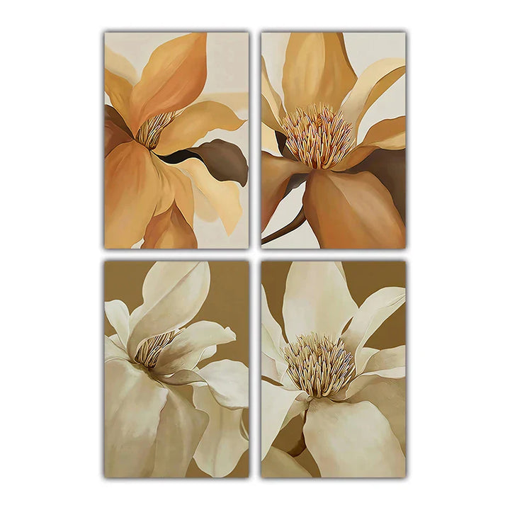 Große abstrakte florale Wandkunst feine Kunstleinwanddrucke moderne Botanikbilder für Wohnzimmer Esszimmer Schlafzimmer Kunstdekoration | Karnz