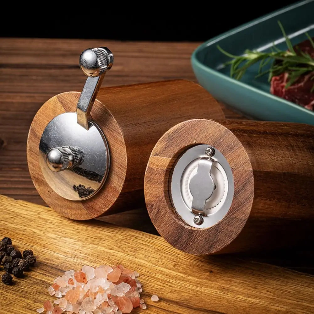 Karnz | Luxuriöses Set aus manuellen Salz- und Pfeffermühlen aus Holz