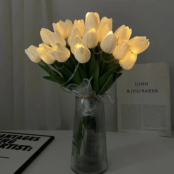 TulipGlow - Tragbare LED Tulpen-Nachtlicht Schüssel