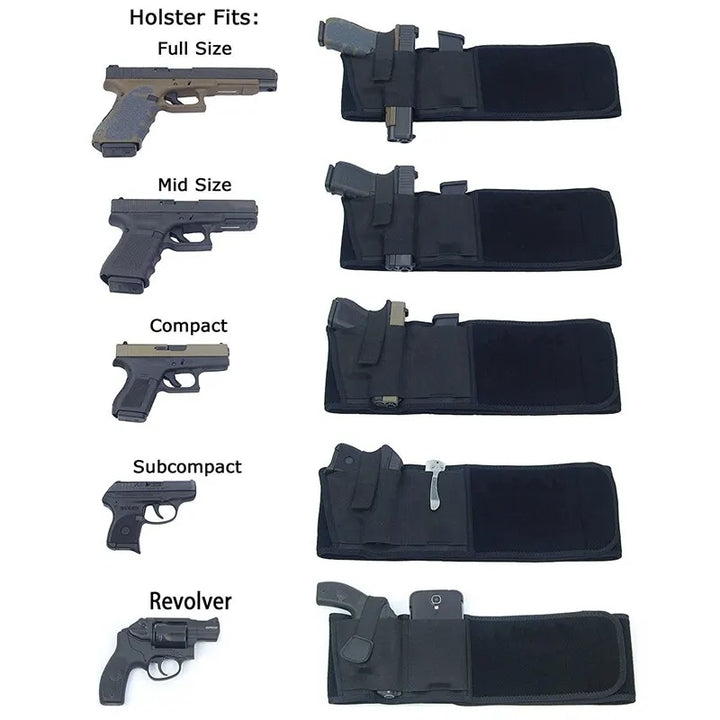 Taktisches Bauchgurt-Holster - Verdeckt tragender Taillengurt - Tragbares verstecktes Holster für Outdoor-Jagd & Verteidigung