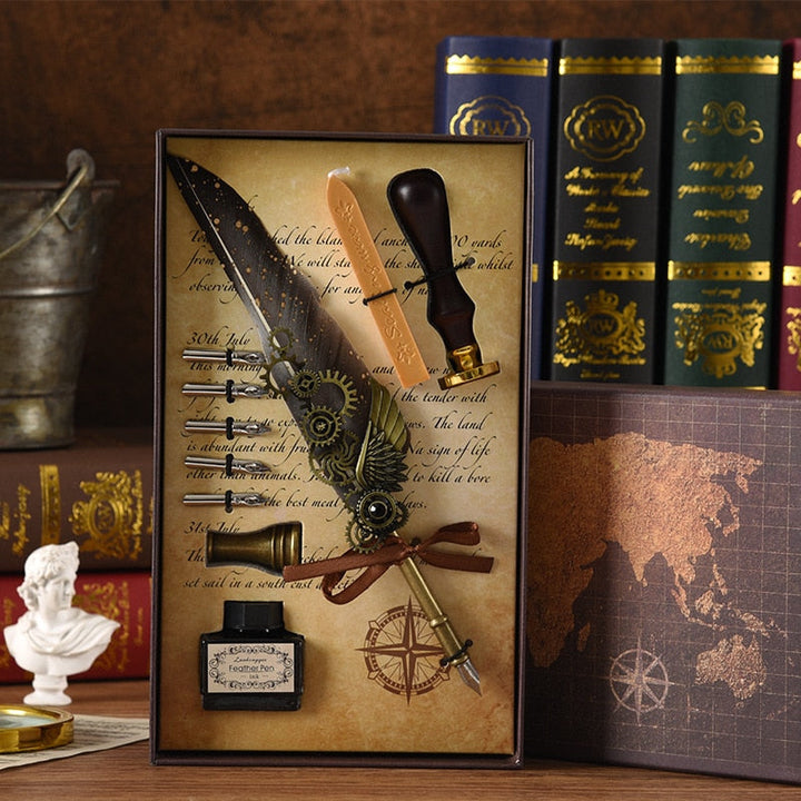 Karnz | Phoenix Feather Mechanik Kalligrafie Stift Set
