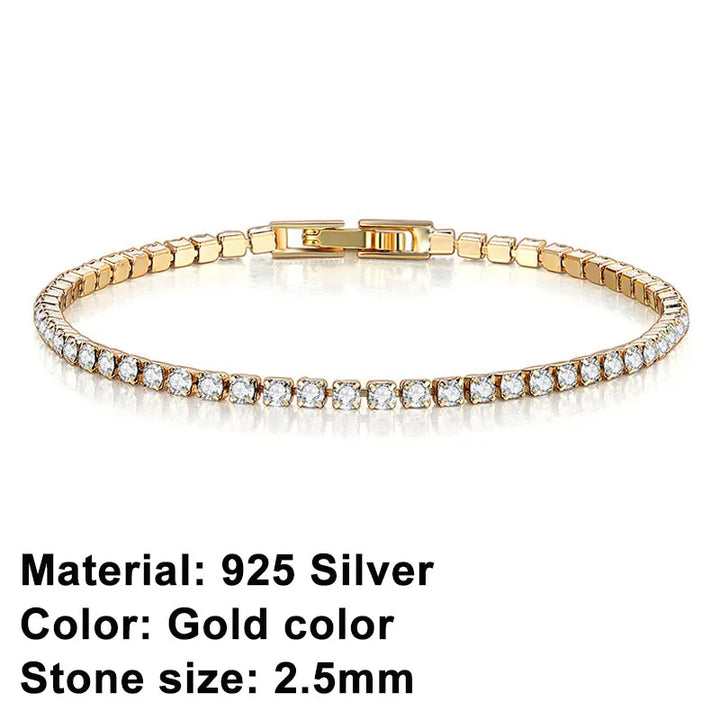 Tennisarmband – Strahlen Sie mit Haltung: Eleganz aus Sterling Silver und Hip-Hop Flair!