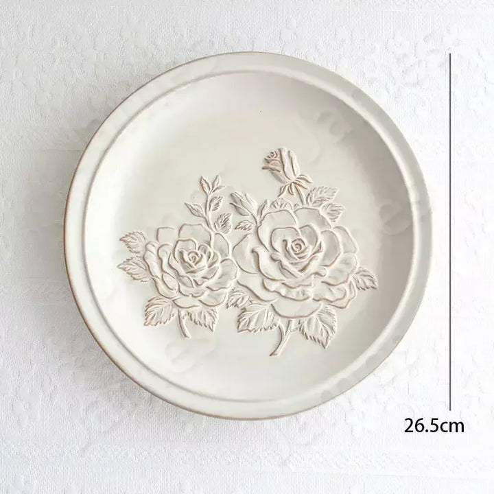 Französische geprägte Blumenplatten