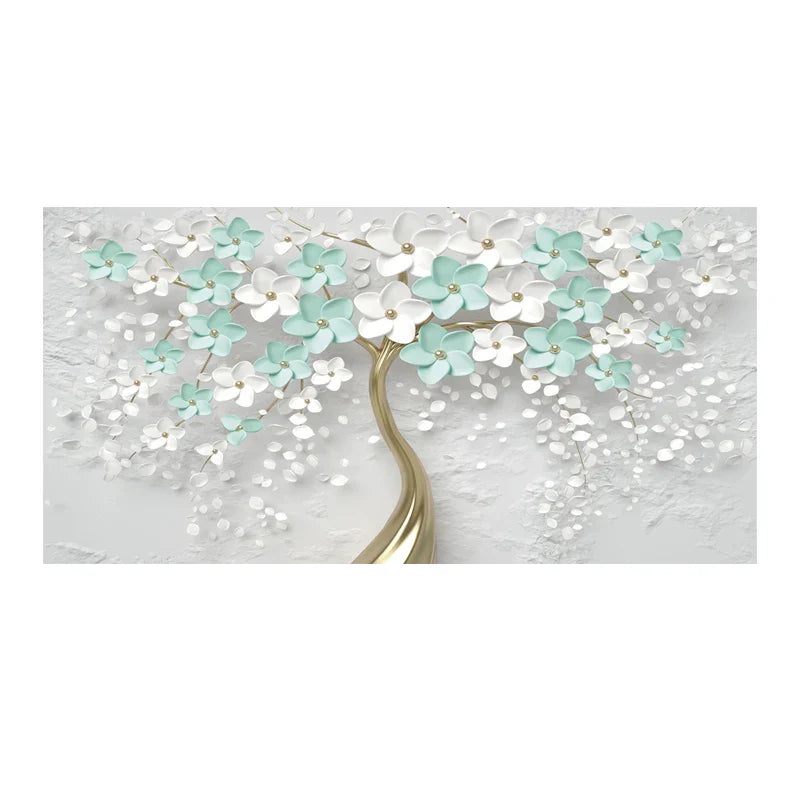 Abstract Floral Big Blossom Petal Tree Wandkunst Feine Kunst Leinwanddrucke Bild Für Wohnzimmer Schlafzimmer Salon Kunst Dekor | Karnz