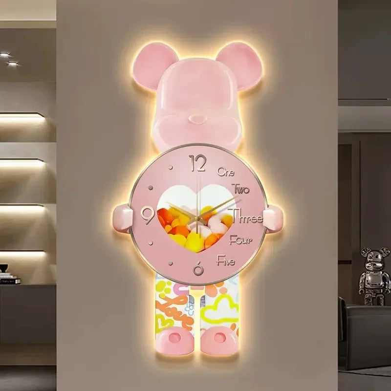 Glowing Star Bear LED Wanduhr | Karnz