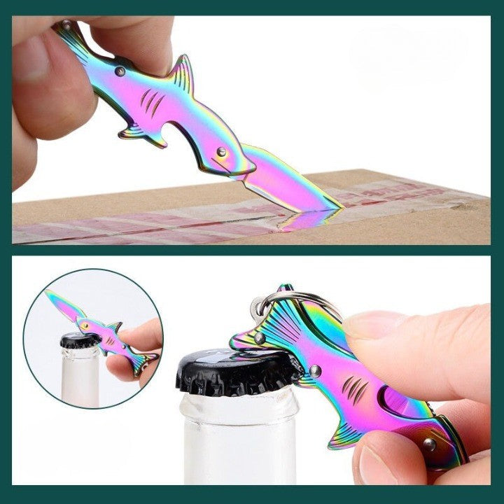 Sharp Shark Multifunktionales Zahnstocher-Messer Schlüsselanhänger | Karnz