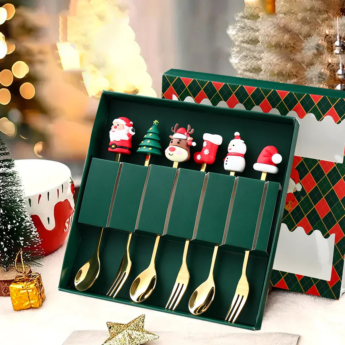 Elegantes Weihnachtsbesteckset für festliche Anlässe