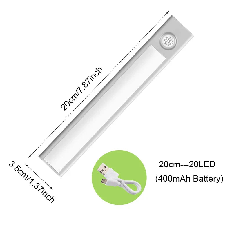 USB-wiederaufladbare Bewegungsmelderlampe