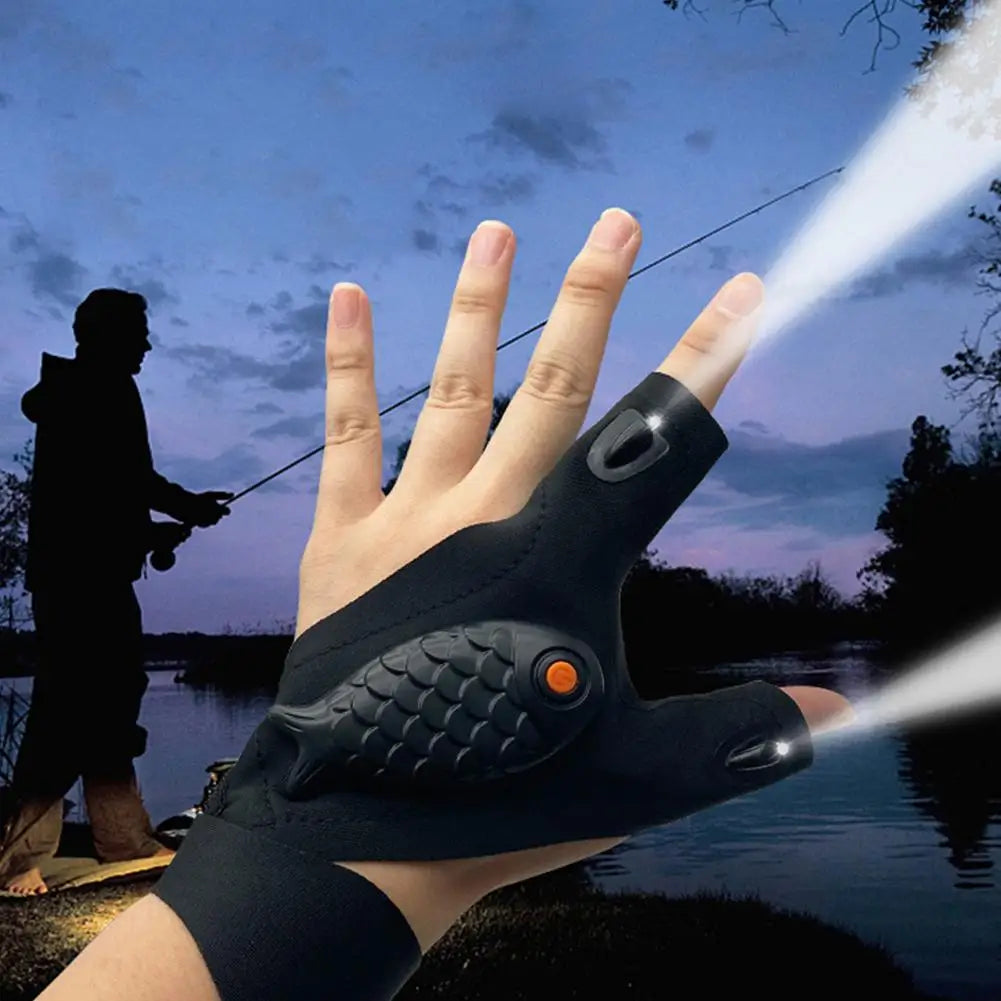 Wiederaufladbare Fingerlose Reparatur Angel LED Handschuhe | Karnz