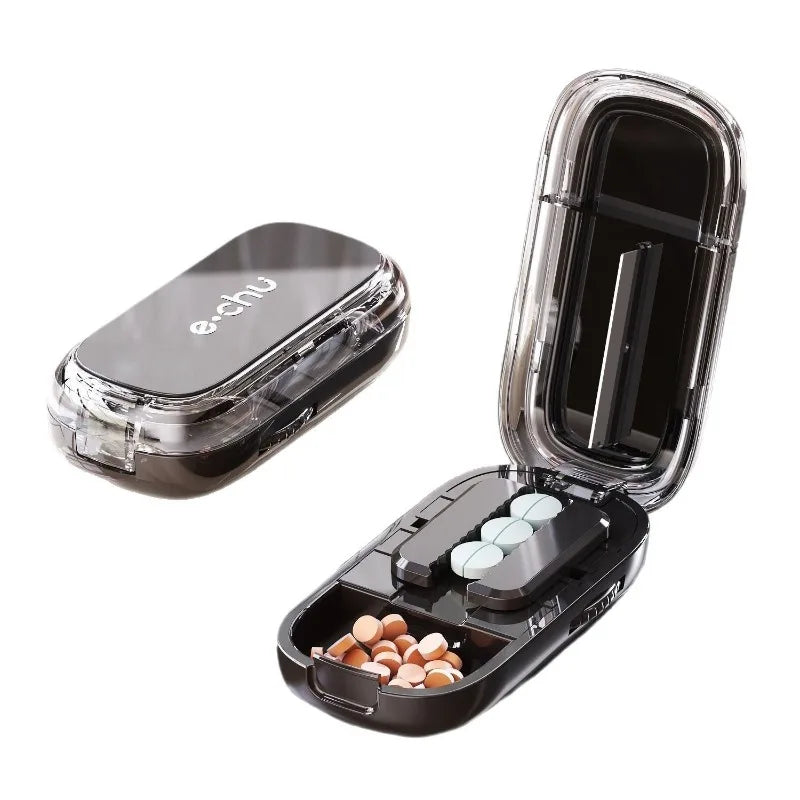 Taschenformat staubdichter Pillenschneider Organizer | Karnz