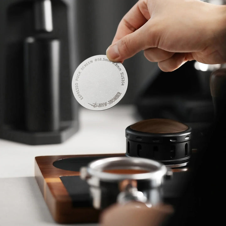 MHW-3BOMBER 51/53/58.5mm Espresso Puck Screen Doppel-Layer Metall Kaffee Wiederverwendbarer Filter