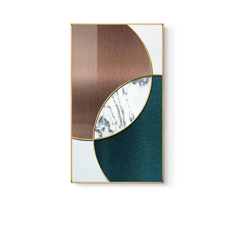 Modern abstrakte geometrische Kreise Wandkunst Fine Art Leinwanddrucke Bilder für luxuriösen Wohnbereich Esszimmer Hotel Schlafzimmer Home Office Kunst Dekor | Karnz