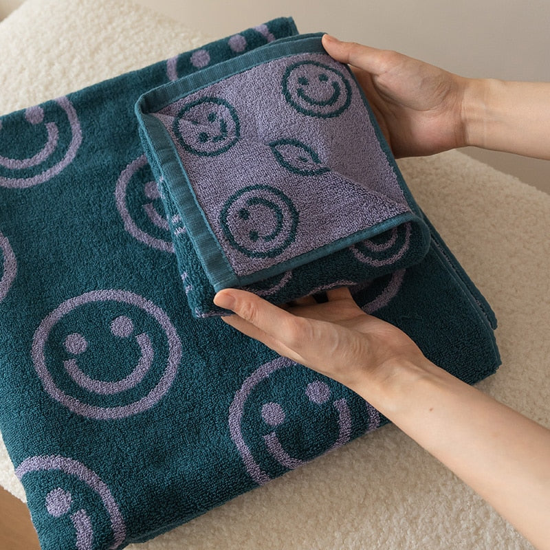 Doppelseitiges Smiley-Handtuch | Karnz