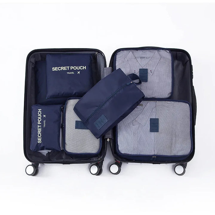 Karnz | TRAVORO Packwürfel Set | 6-teilig | Wasserdicht & Extra Volumen | Koffer Organizer für Herren