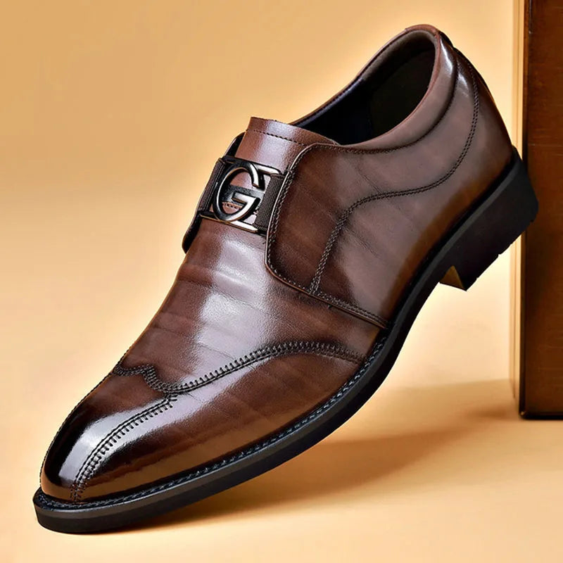 Herren Leder Schuhe Stylische Herren Schuhe Spitzer Oxford Hochzeit Leder Herren Dress Schuhe Gentleman Büro Schuh