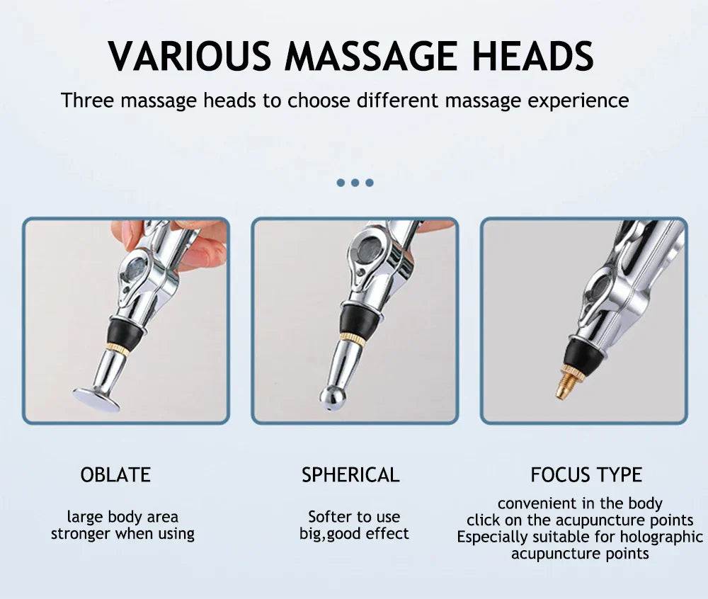 Multifunktionaler Akupunktur-Massagestift – 5 Aufsätze