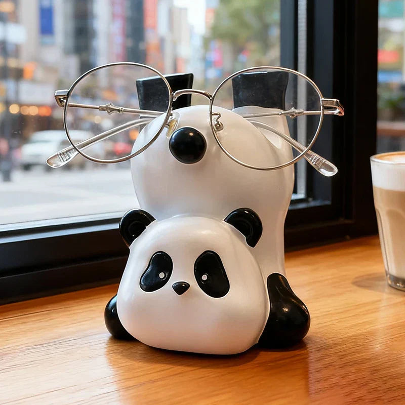 Auf dem Kopf stehender Panda Brillenhalter