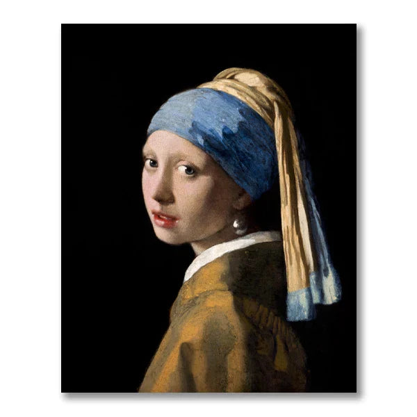 Mädchen mit einem Perlenohrring Poster Johannes Vermeer Niederländisches Goldenes Zeitalter Malerei Fein Kunst Leinwand Drucke Klassische Malerei Für Wohnzimmer Esszimmer Dekor | Karnz