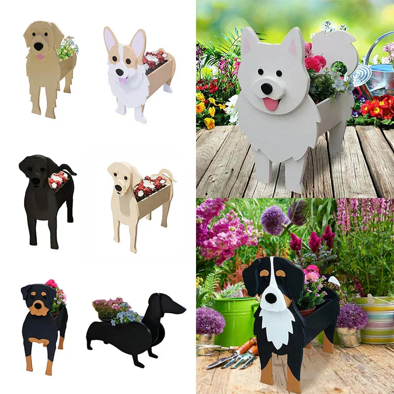Blumentopf – Pfotenstark – Pflanzgefäß für Hunde – Verschiedene Rassen