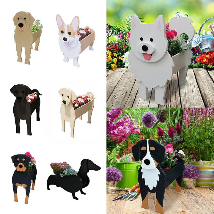 Blumentopf – Pfotenstark – Pflanzgefäß für Hunde – Verschiedene Rassen