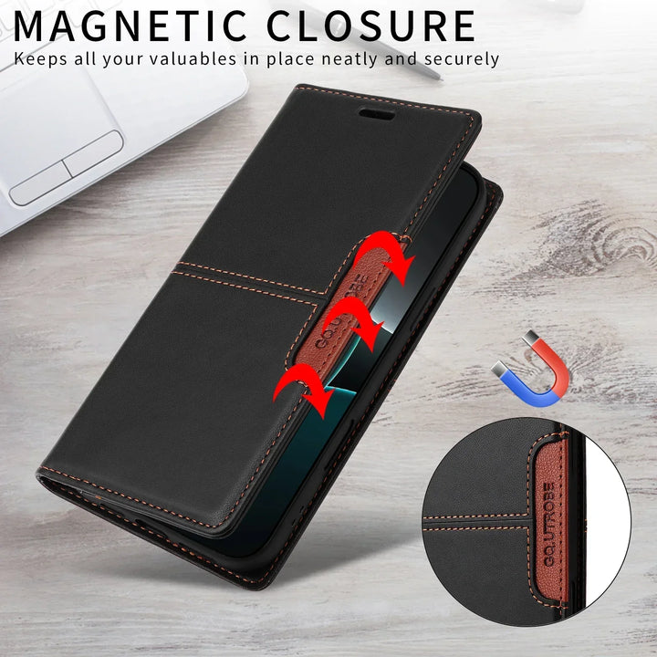Sandsberg | RFID Flip Leder Samsung S25/S24/S23 Magnetische Brieftaschenhülle