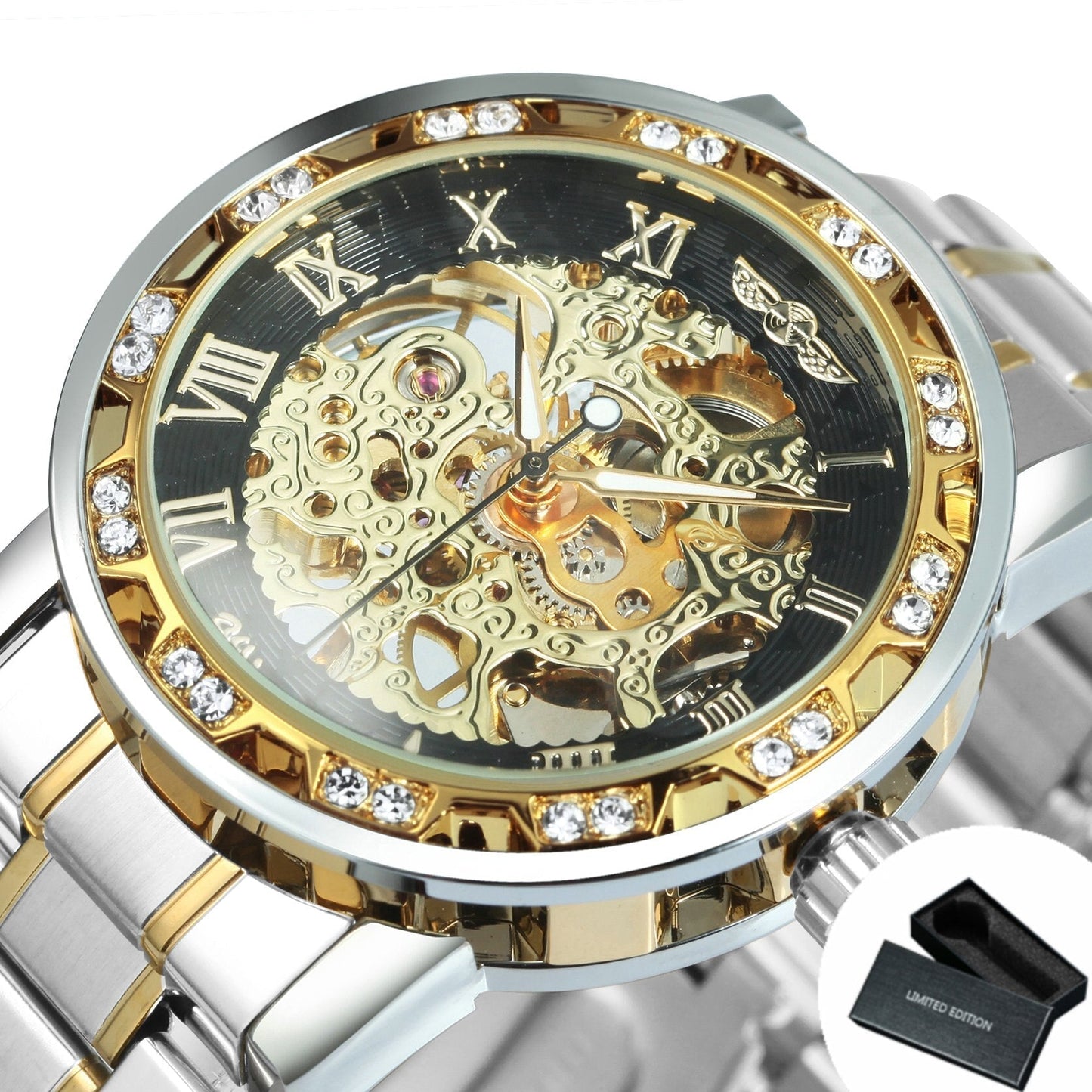 Karnz | Luminescente Mechanische Titan Skeleton Uhr