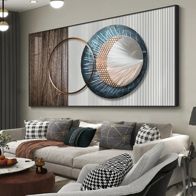 Moderne Ästhetik Abstrakte Sonne & Mond Wandkunst Feine Kunst Leinwanddrucke Bilder für luxuriöses Loft Wohnzimmer Esszimmer Lifestyle Kunst Dekor | Karnz