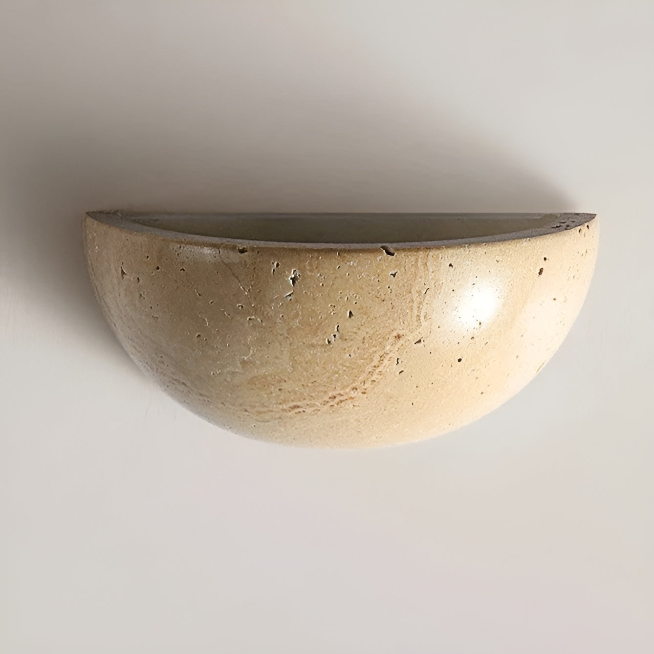 Halb-Runde LED Wabi-Sabi Wandlampe - ZenGlow | Karnz