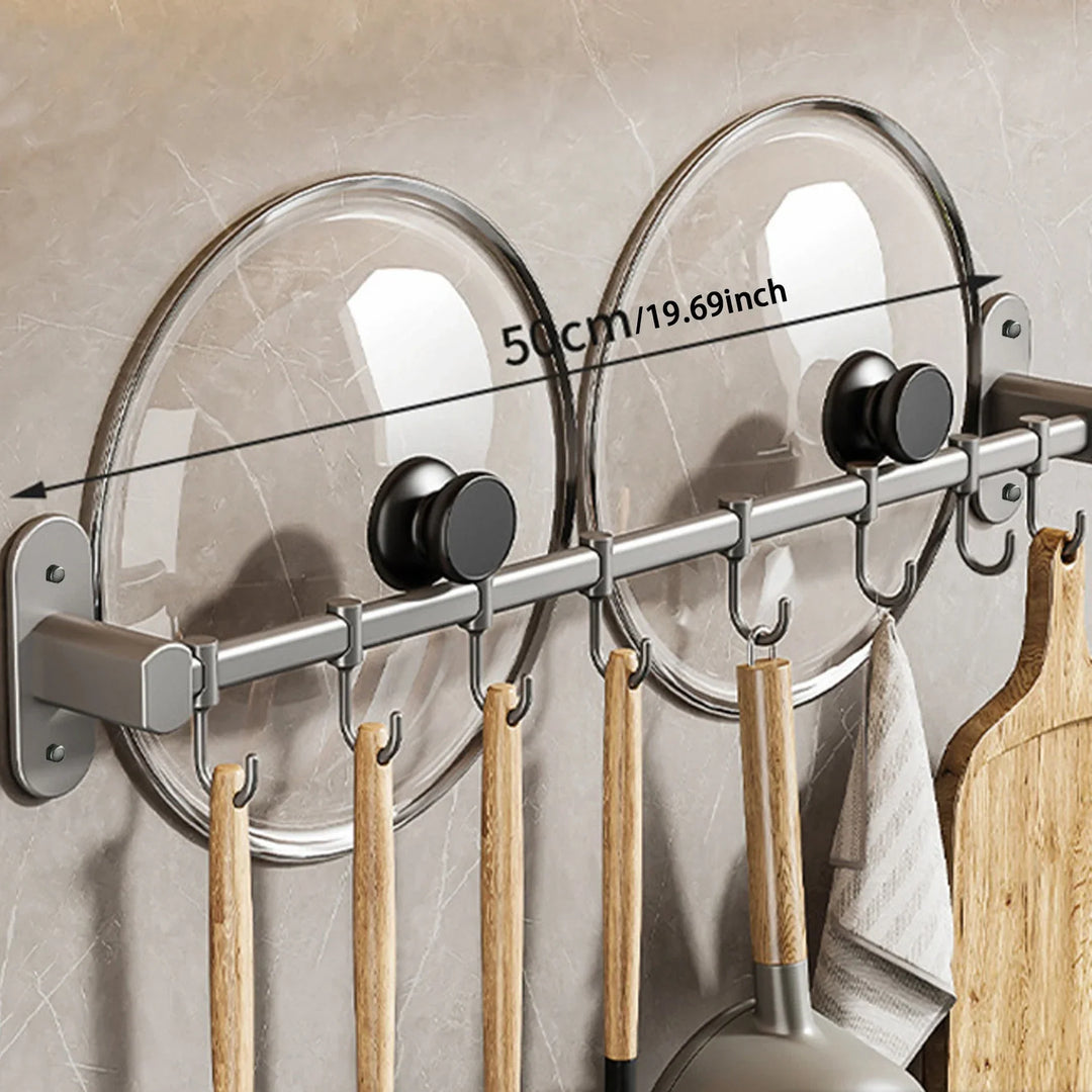 CookEase Küchenwandregal – Multifunktionaler Organizer für Deckel, Spatel & Küchenutensilien Karnz