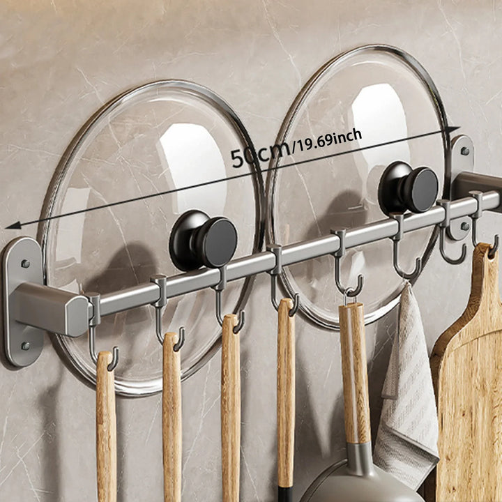 CookEase Küchenwandregal – Multifunktionaler Organizer für Deckel, Spatel & Küchenutensilien Karnz