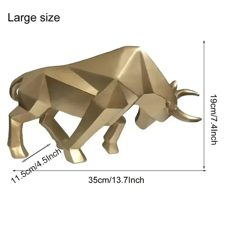 Karnz | ToroArte Stier Skulptur | Nordisches Design | Harzfigur Modern | 35 cm / 26 cm