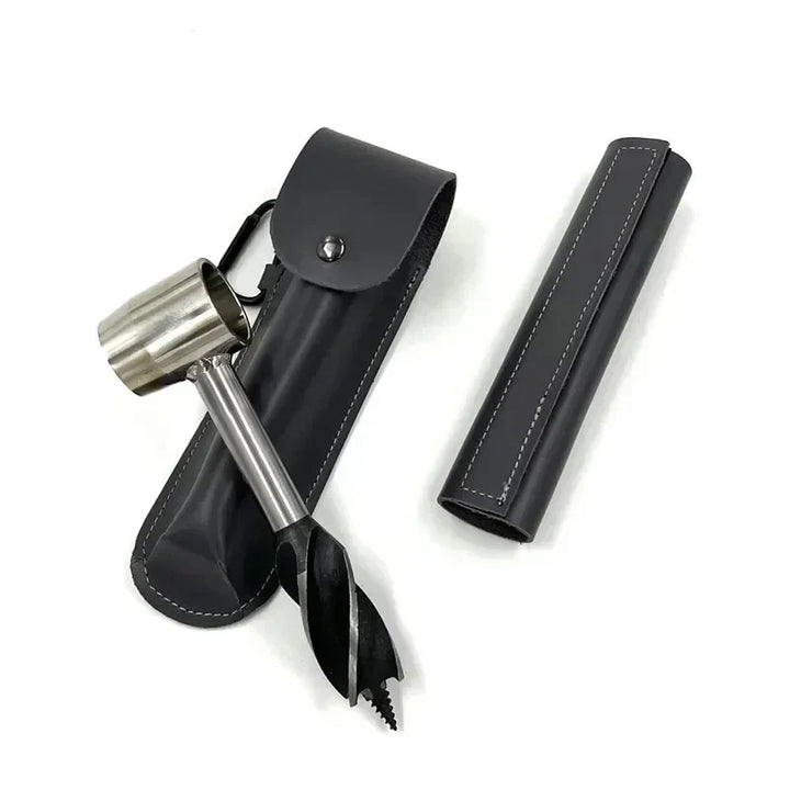 Karnz | Bushcraft Handbohrer FerroDrill | Outdoor Überlebenswerkzeug | Robustes Kohlenstoffstahl | 16,5 cm