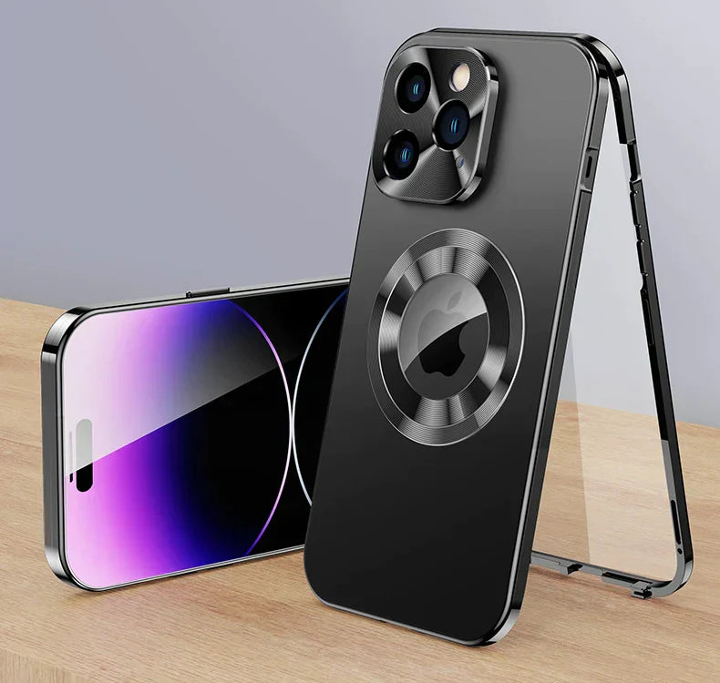 Case 360° Full Screen Lens Metall Magnetisch Magsafe Hüllen Aluminium für iPhone 15 14 13
