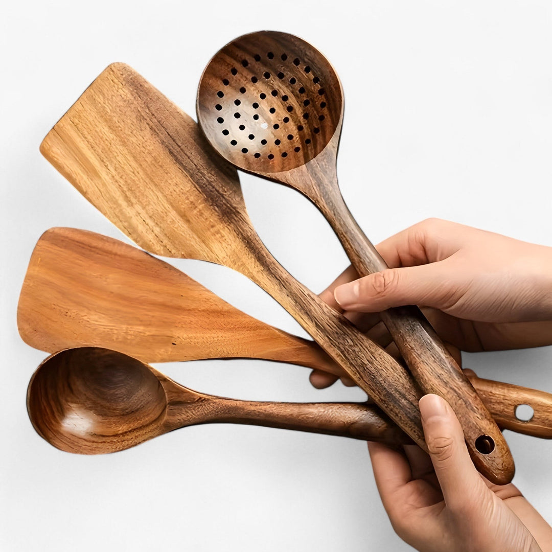 EcoWood Holzbesteckset mit 10 Teilen Karnz