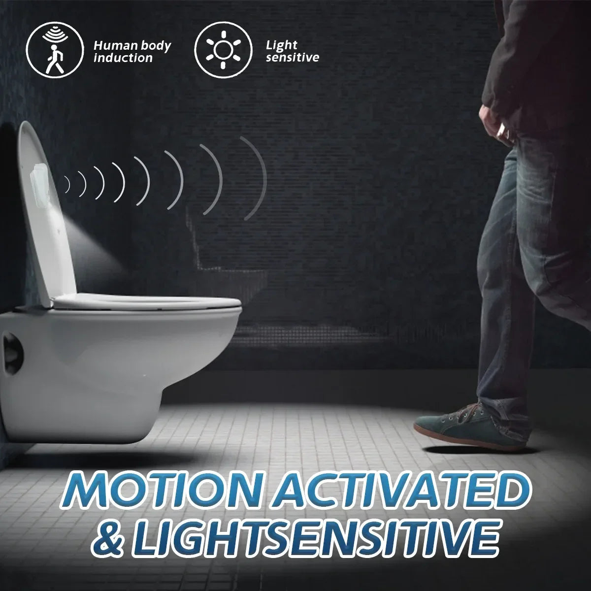 Hintergrundbeleuchteter Toiletten-LED-Sensorprojektor