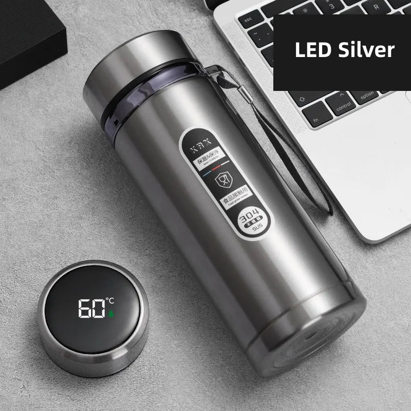 TempraBottle – Smarte Thermosflasche mit LED-Temperaturanzeige (800ml–1L) | Karnz