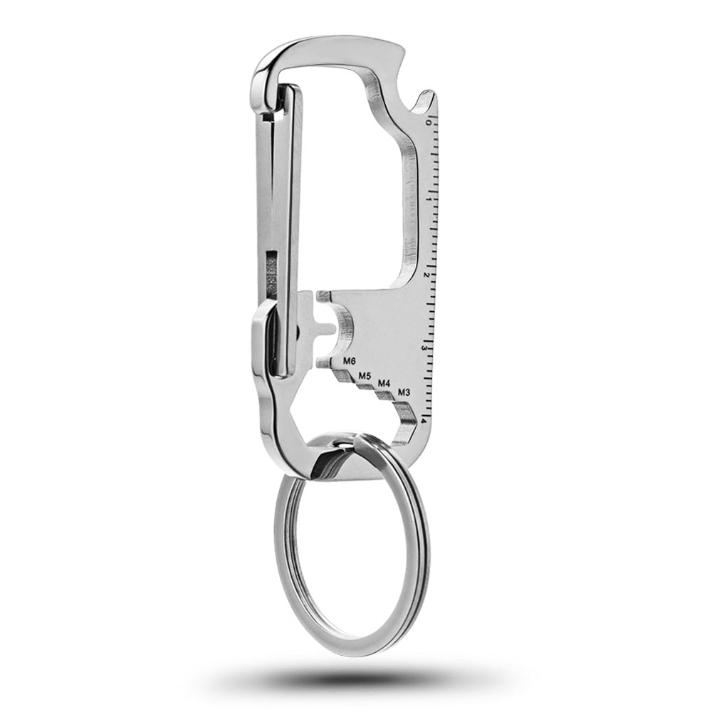 Karnz | Edelstahl EDC Multi Tool Flaschenöffner Schlüsselanhänger