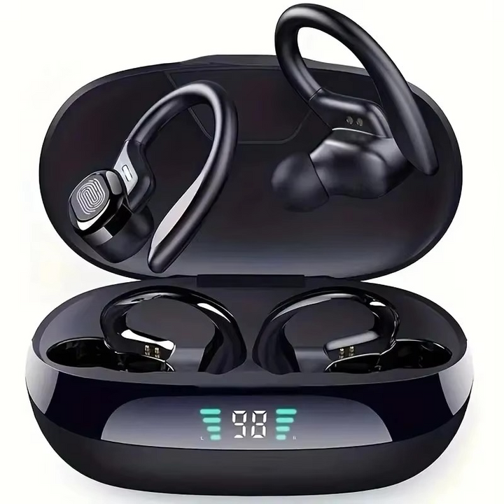 SP16 True Wireless Ohrhörer mit Ohrbügeln, wasserdichte Sportkopfhörer mit Mikrofon und HiFi-Stereo-Sound