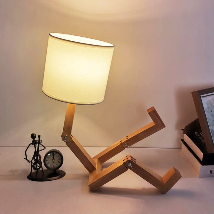 Denker Holzroboter Moderne Nachtlampe | Karnz