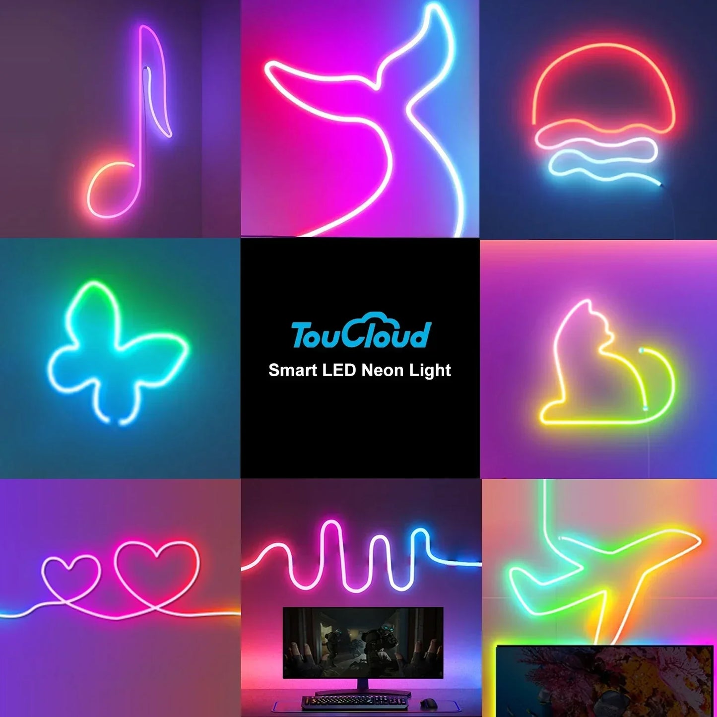 LED RGB-Band - Neon-Ambiente - Musik-Synchronisation - USB - TV- und Schlafzimmerdekoration | Karnz