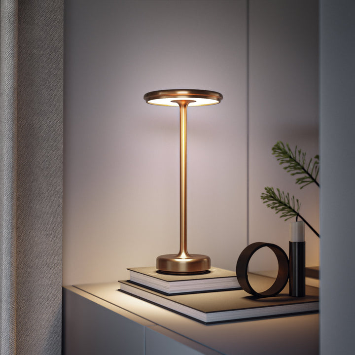 Kopenhagen - Drahtlose LED-Tischlampe mit dimmbarer Beleuchtung, geeignet für Innen- und Außenbereich | Karnz