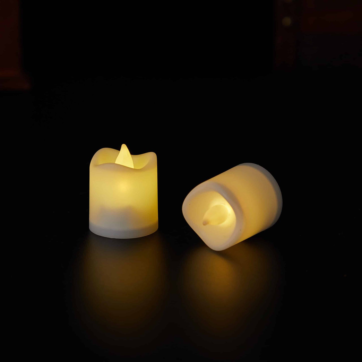 LED-Licht 6er-Pack mit 3D-Flamme - 4,5 cm - Weiß - | Karnz