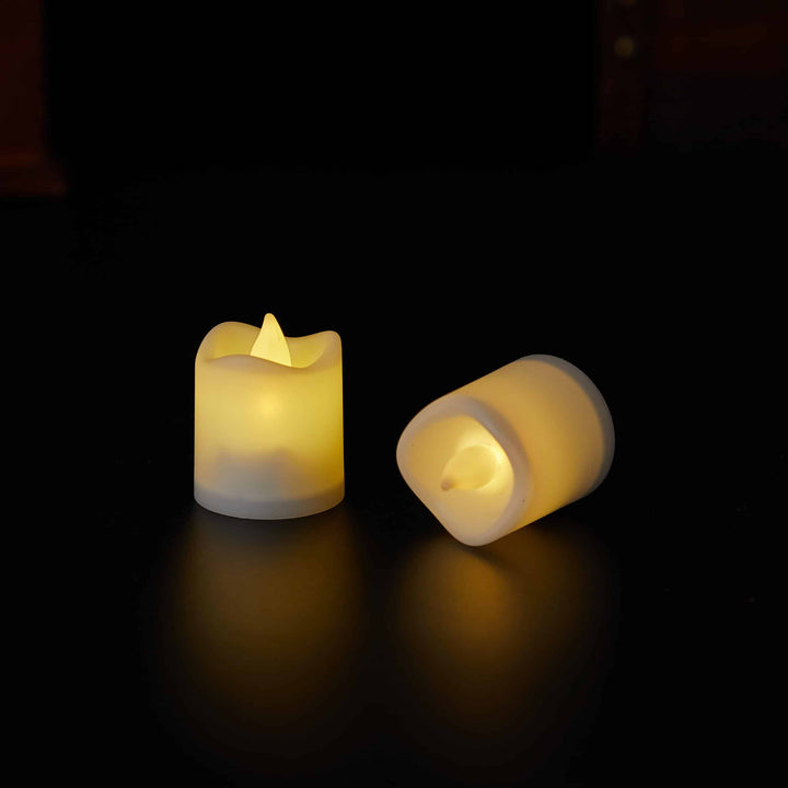 LED-Licht 6er-Pack mit 3D-Flamme - 4,5 cm - Weiß - | Karnz