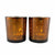 Teelichthalter aus Glas (2 Stk.) Kupfer / schwarz von SIA Home Fashion | Karnz