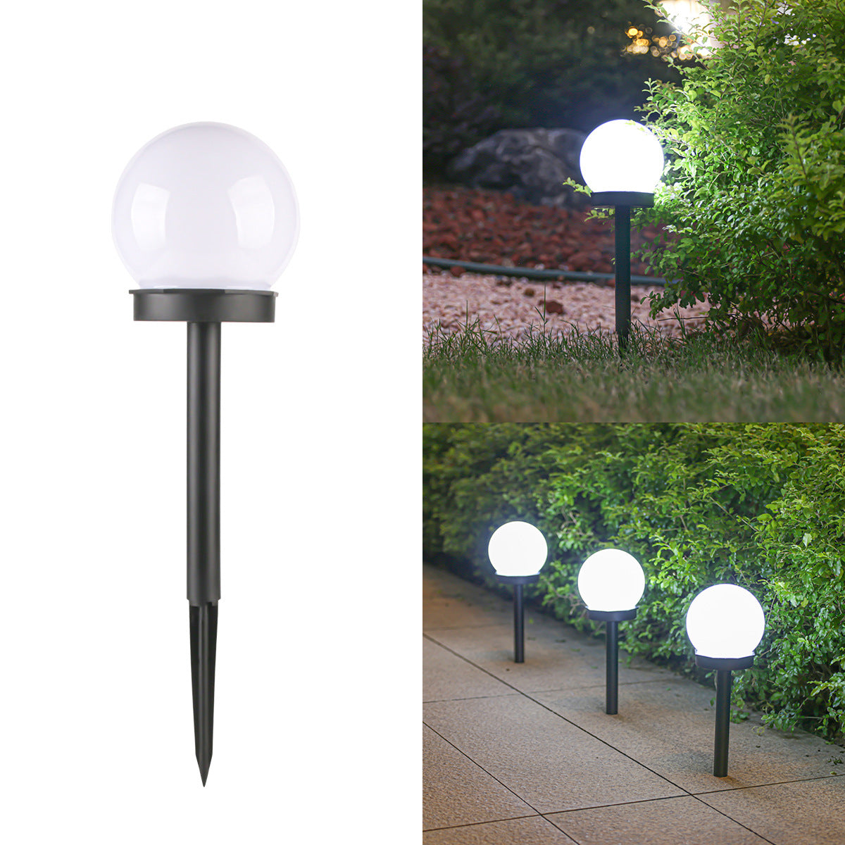Wasserdichte Solar-LED-Globusleuchte aus ABS für den Garten